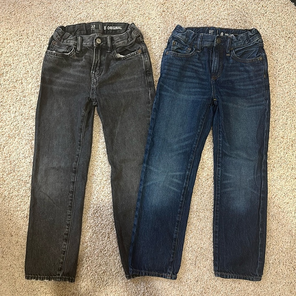 Lot of 2 GAP Kids Original Straight Jeans